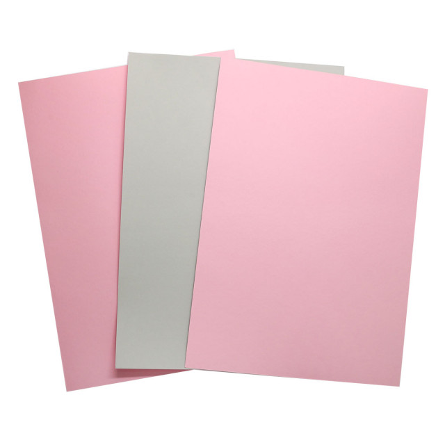 Лоза Бумага двухсторонняя А4 КОМПЛЕКТ 3шт. Розовый/Серый БД0002