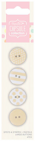 Docrafts Набор пуговиц Spots & Stripes Pastels PMA354401