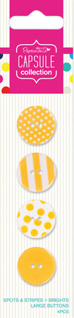 Docrafts Набор пуговиц Spots & Stripes Brights - Yellow PMA354407