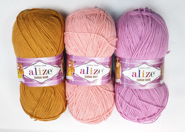 Alize пряжа Cotton Gold 100гр. 330м. 55%хлопок, 45%акрил