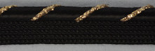 Pega Кант декоративный, 3,5 мм, цвет черный с золотистым люрексом, 1м, 843212600DA001