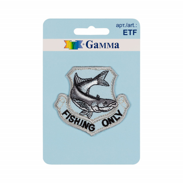 Gamma Термоаппликация " ETF № 01 01-002 FISHING ONLY 5.1 х 5.5 см