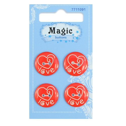 Magic button Пуговица, Любовь (BBL7C80-28L) 4шт 7711091