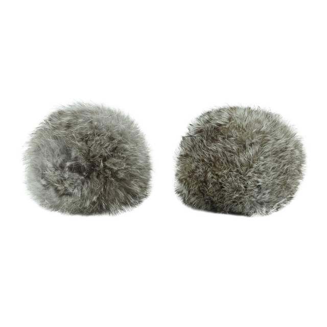 Помпон из натурального меха (кролик), d-10см, 2шт/упак (К розовый) 7723347