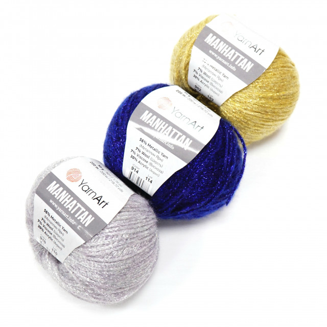 Yarn Art пряжа MANHATTAN 50гр. 200м. 56% металлик, 7%шерсть, 30%акрил, 7%вискоза