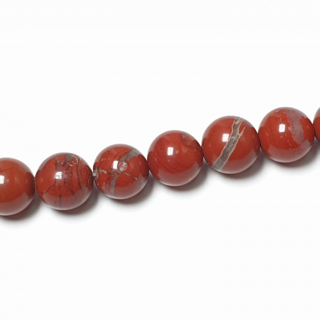 Бусины Яшма красная, шарик гладкий 10 мм (39шт.)