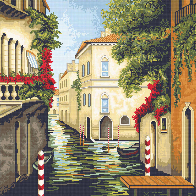 Luca-S Набор для вышивания В240 "Венеция в цветах", 28 х 28 см