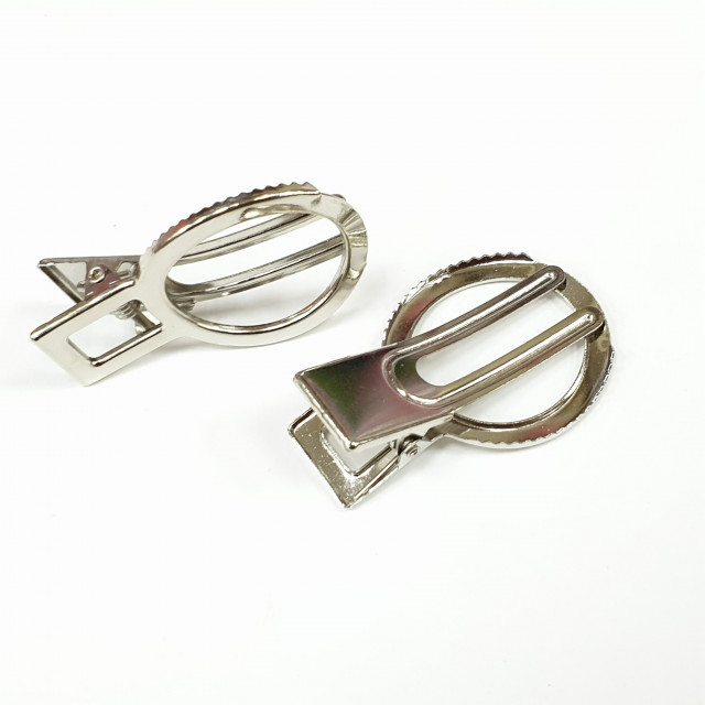 Заготовка для заколки зажим с кругом, 5см. 2шт.