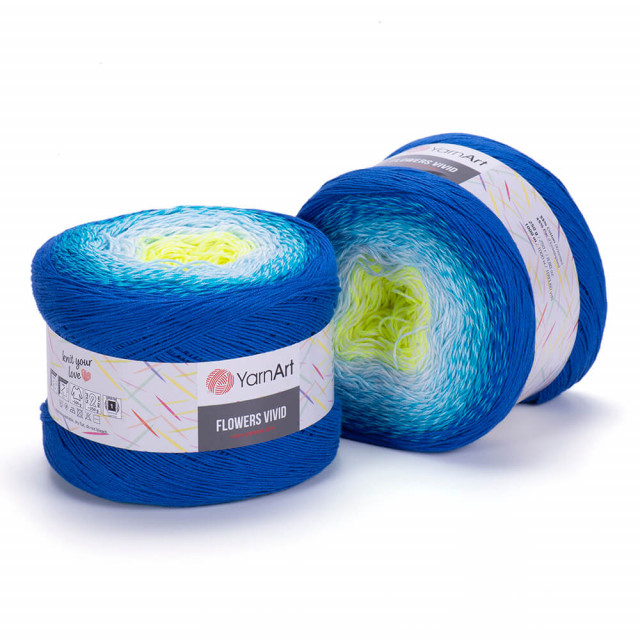 Yarn Art пряжа Flowers vivid 250гр.1000м. 55%хлопок, 45%акрил