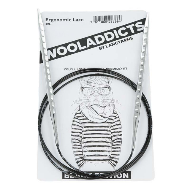 ADDI Спицы круговые супергладкие WOOLADDICTS Ergonomic Lace №2,25, 40 см