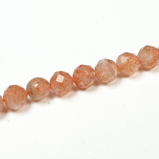 Бусины Солнечный камень, шарик гранёный 4мм, (Индия) около 103шт.)