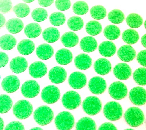 Sovushka Лента контактная мини клеевая, диаметр - 10 мм, в упаковке 10 шт, цвет зеленый 28840