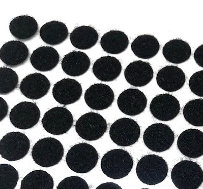 Sovushka Лента контактная мини клеевая, диаметр - 10 мм, в упаковке 10 шт, цвет ,чёрный 28840