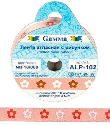 Гамма лента атласная ALР-102 с рисунком