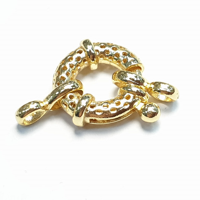 Замок карабин "штурвал" для создания украшений 15мм, металл, 1шт