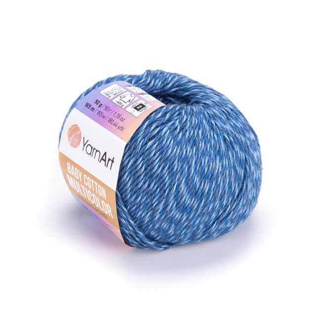 Yarn Art пряжа Baby cotton multicolor 50г.165м 50% хлопок 50%акрил