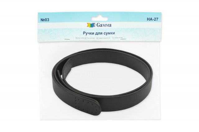 Gamma Ручки для сумки 63 см 2 шт HA-27 №03 чёрный