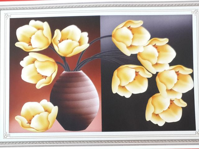 Die Lian Hua Набор для выш. А873 "Тюльпаны в вазе"