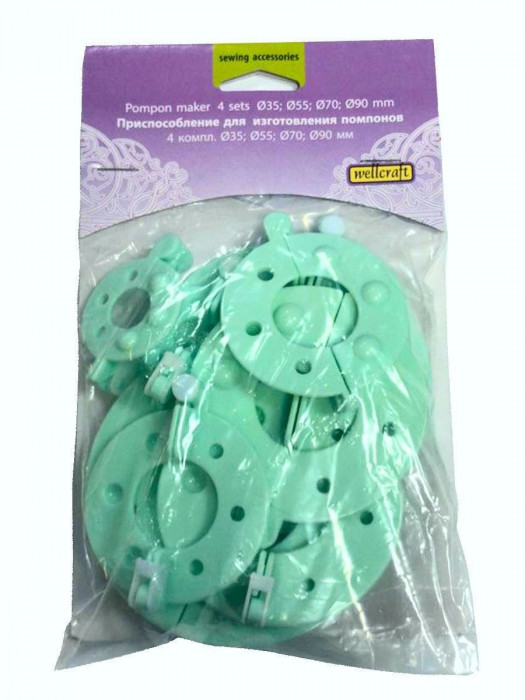Wellcraft Приспособлние для изготовления помпонов 4 размера 208016