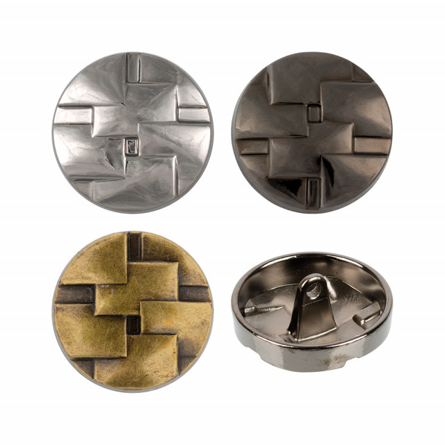 Пуговица металлическая "BLITZ" MB 0226 36" ( 22.5мм) цв. 06 чёрный никель 1шт