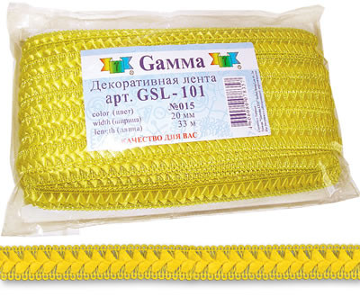 Gamma тесьма декоративная "Самбоса" GSL-101 20 мм. цв. №049 1м