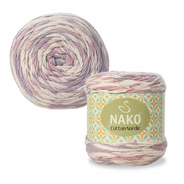 Nako пряжа Cotton nordic100гр.250м. 60% хлопок, 40%акрил,