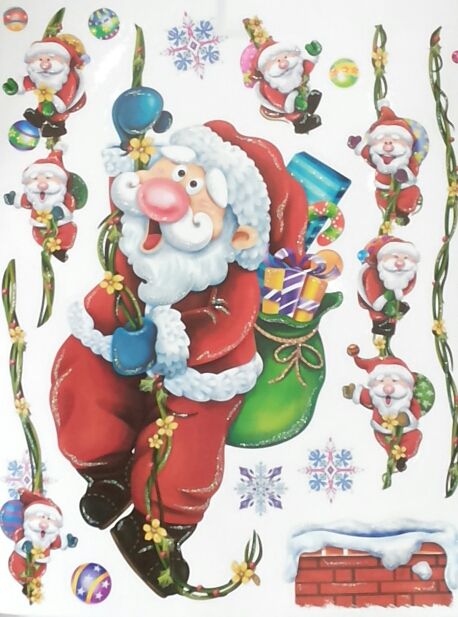 Mr.Painter Наклейки для окон WGX-45 "Дед Мороз на канате"