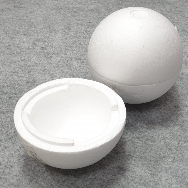 Форма из пенопласта "Сфера " разъёмная 1шт, 15см.