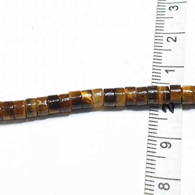 Бусины тигровый глаз, диск плоский 4*2 мм нить около 38,5см