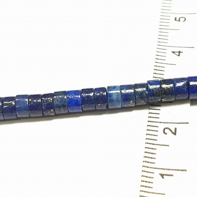 Бусины лазурит, диск плоский 4*2 мм нить около 38см