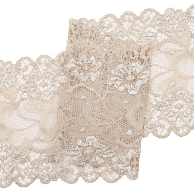 Кружево эластичное 15см, цвет телесный 7738079, 1м