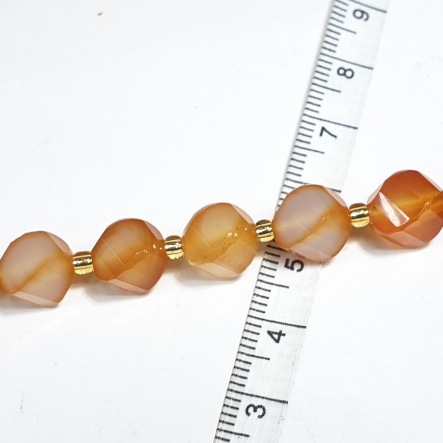 Бусины сердолик "Твист" гранёный 8*10мм 33шт