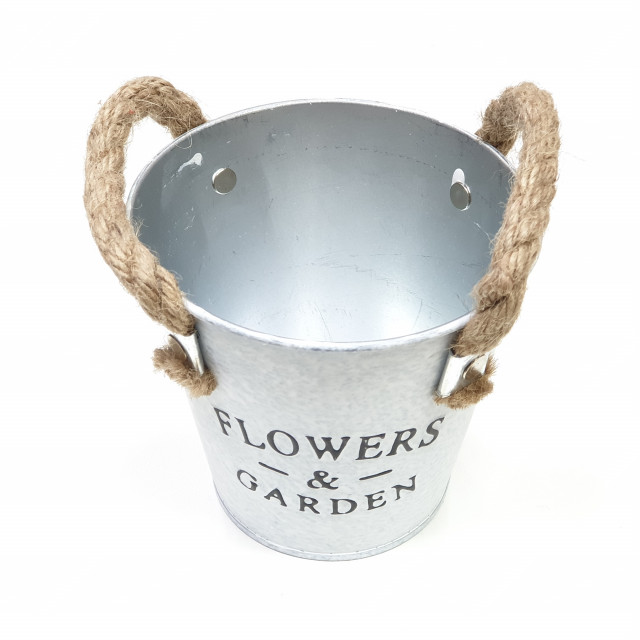 Ведерко металл h 10,2 х d7,3/11 см декоративное FLOWERS&GARDEN