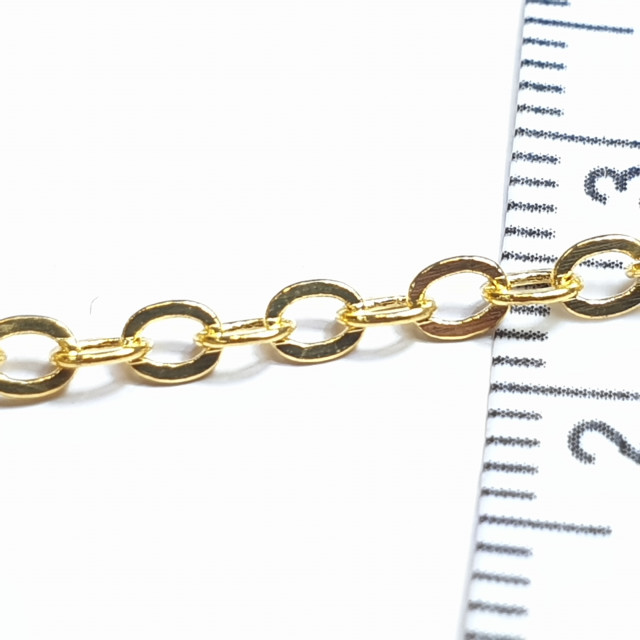 Цепь для изготовления бижутерии 2,5мм АС0287 1м, цв. жёлтое золото