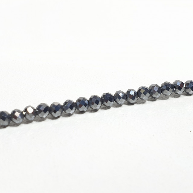 Бусины терагерц, шарик гранёный 2мм,нить около 39см