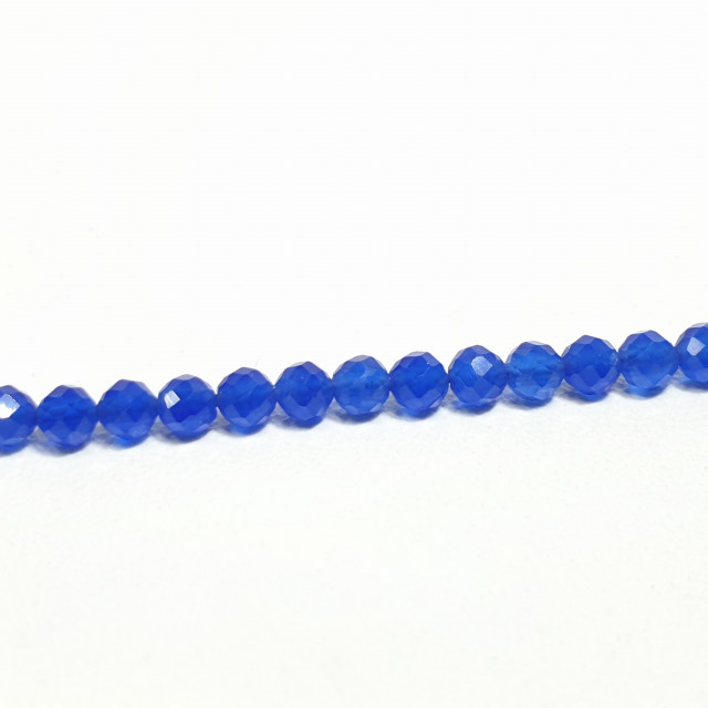 Бусины кошачий глаз синий гранёный 3мм, на нити  36см.