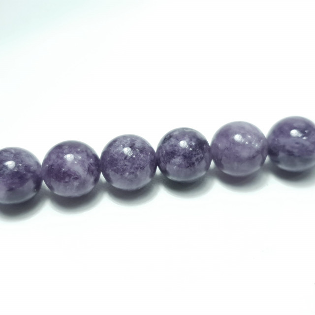 Бусины кварц тонированный, фиолетовый шарик гладкий 10мм 37шт