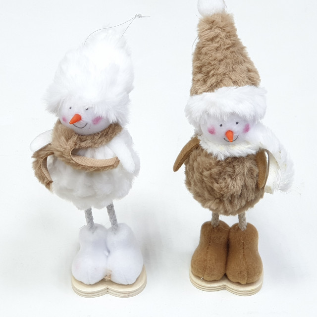 Декор новогодний текстильный "Снеговик" h22см. арт. 23А-3185