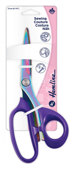 Hemline Ножницы для ткани, 21 см, цвет фиолетовый 383