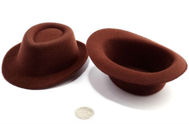 Шляпа мужская (10х11см) цв. коричневый 21572