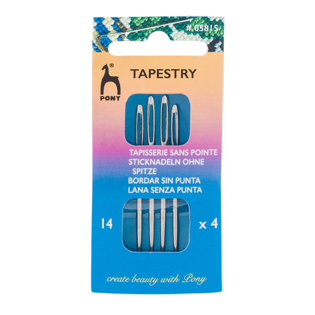 Pony Иглы ручные гобеленовые с серебряным ушком Tapestry №14, 4 шт, 05815