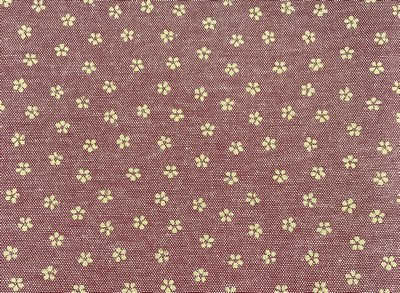 Ткань FD "Цветок", 48 х 50 см, 80% полиэстер, 20% хлопок, цвет бордово-горчичный 25881
