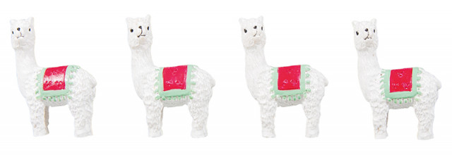 Rayher Декоративная фигурка "Лама", 2,7 x 1,2 x 4,2 cм, 4 шт. арт. 46348000