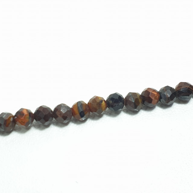 Бусины бычий глаз, шарик гранёный 4мм, нить около 38см