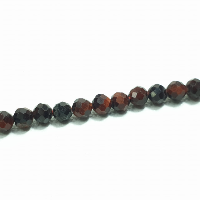 Бусины бычий глаз, шарик гранёный 3мм, нить около 38,5см