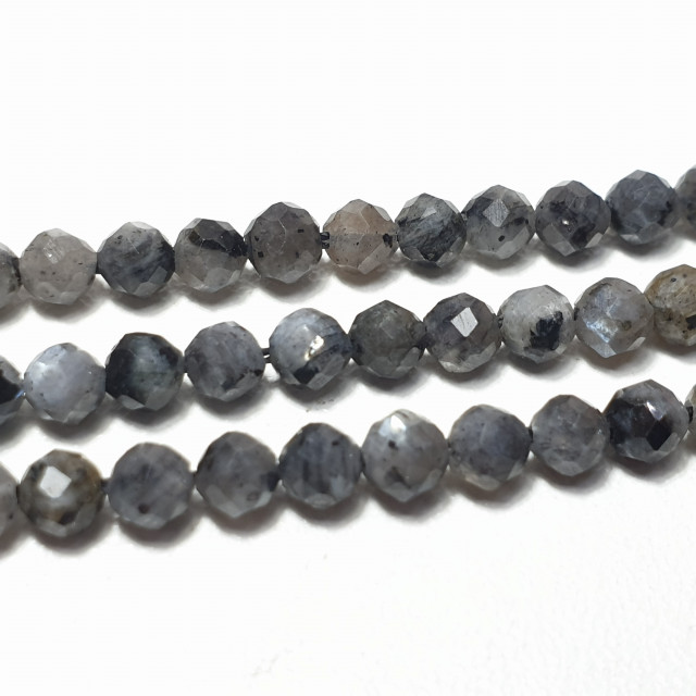 Бусины лаврикит шарик граненый 4мм, нить 38см