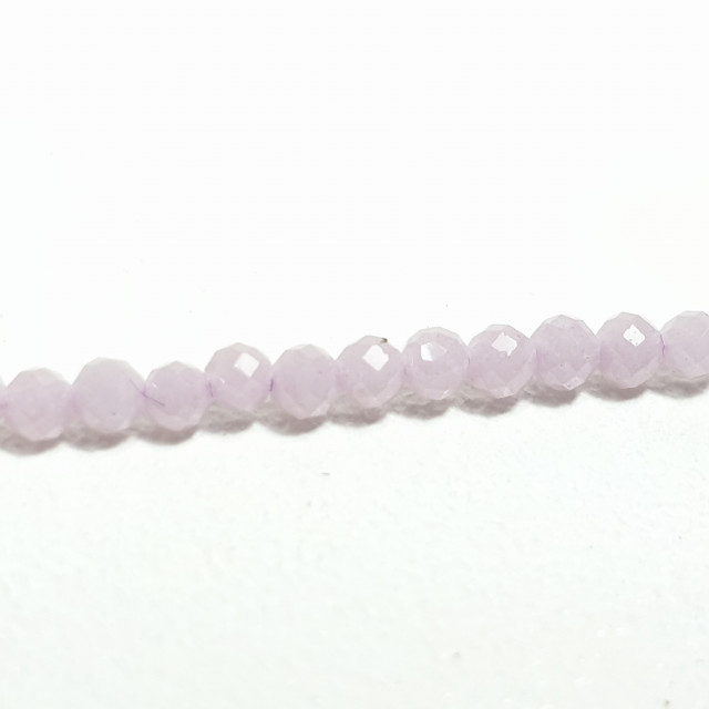 Бусины Кунцит шарик гранёный 2мм. нить 36см