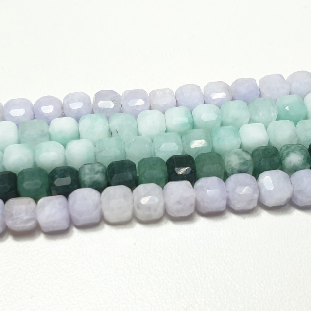 Бусины кварц тонированный, кубик гранёный 5*5мм 61шт