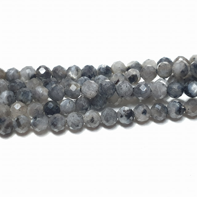 Бусины Лаврикит шарик гранёный 3мм. нить около 37,5см