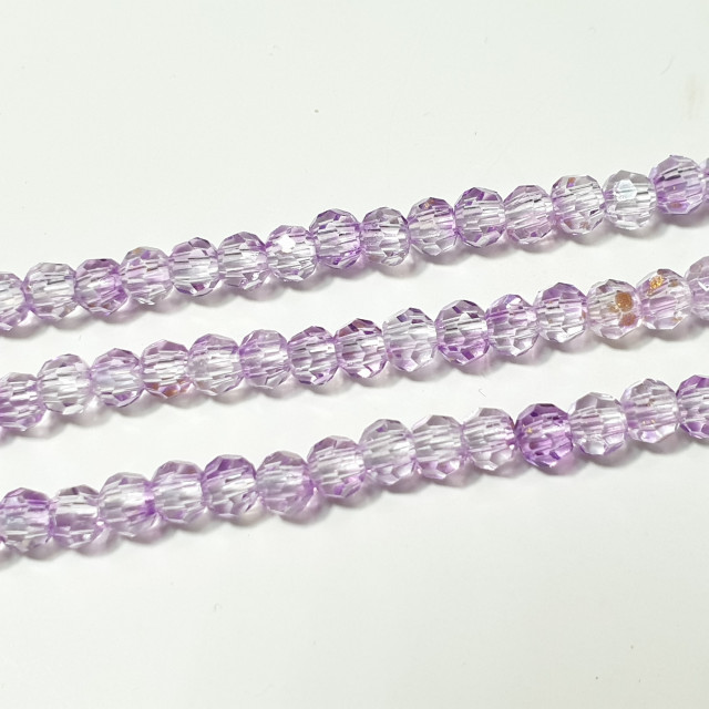 Бусины стекло кристалл микроокранка 4мм, нить 100шт